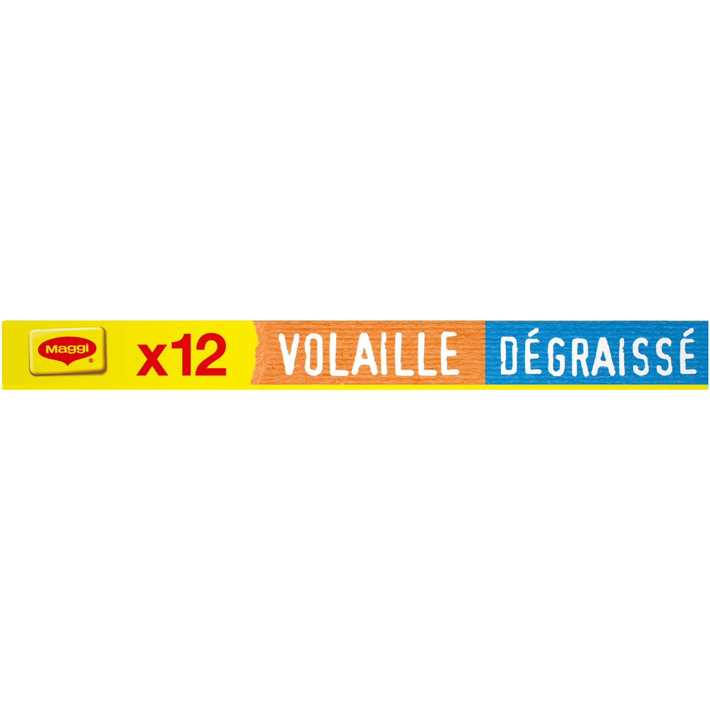 Maggi Caldo KUB aves de corral desengrasado, 12 pastillas, 120 g, 10 piezas