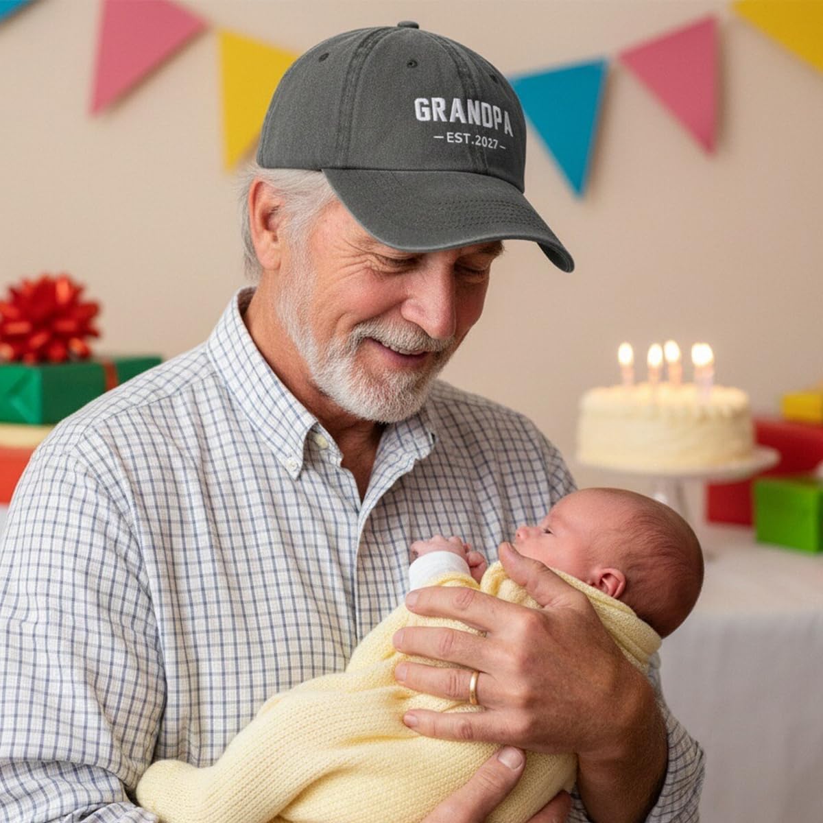 New Grandpa Gifts 2027, Promoted to Grandpa to be Gift Hat Decorations image 2