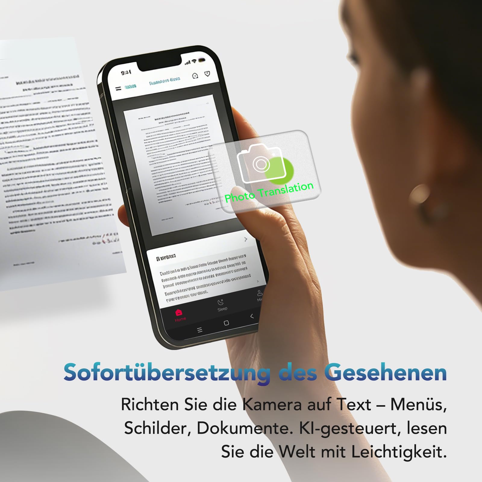 MINISO MS105 AI Kopfhörer Übersetzer, 3-in-1 Übersetzungskopfhörer in Echtzeit mit KI-Übersetzungsfunktion, 134 Sprachen Übersetzer Ohrhörer für Business, Reisen und Studium