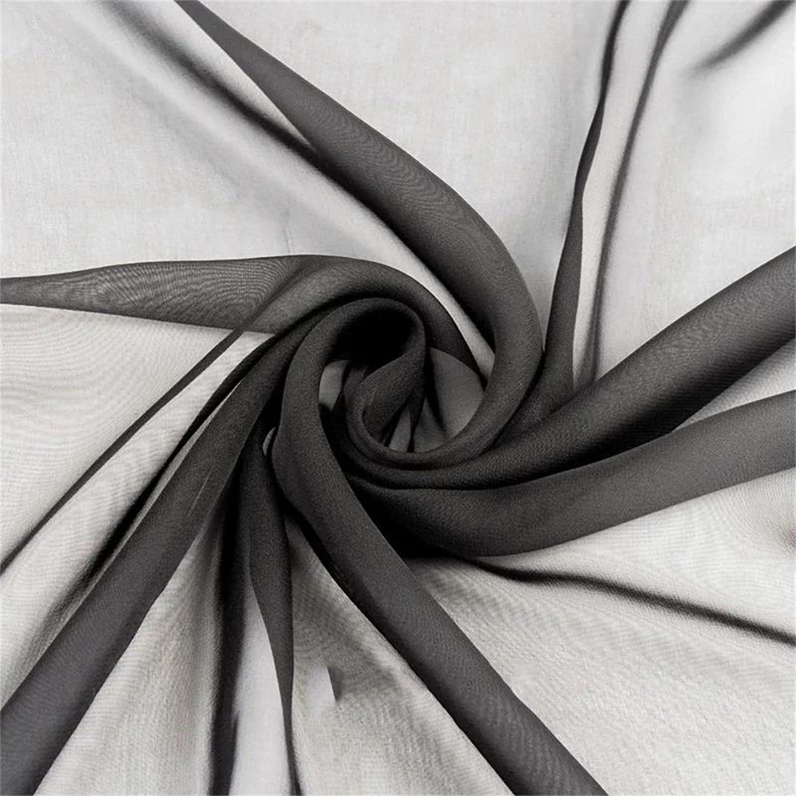 Tessuto Chiffon di Poliestere a Maglia Morbida e densa, Larghezza 150 cm, Materiale Leggero for Cucire Abiti da Sposa(11,300x150cm)