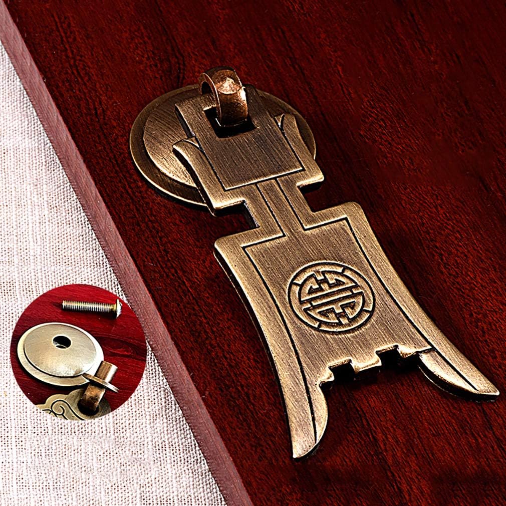 2Pcs Chinese Style Vintage Furniture Drawer Brass Pulls Handle Jewelry Box Wardrobe Door Small Handle