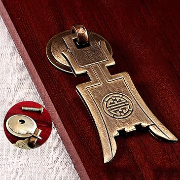2Pcs Chinese Style Vintage Furniture Drawer Brass Pulls Handle Jewelry Box Wardrobe Door Small Handle