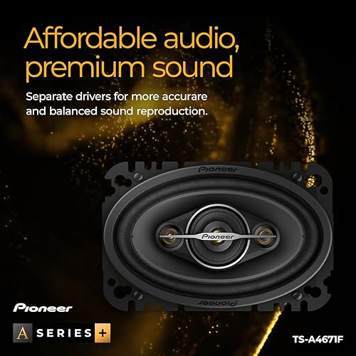 Miniatura 10 de Pioneer ts-g4620s G-Series 4" x 6" 200-watt de 2Vías altavoces coaxiales 8.30in. x 6,90in. x 2.60en.