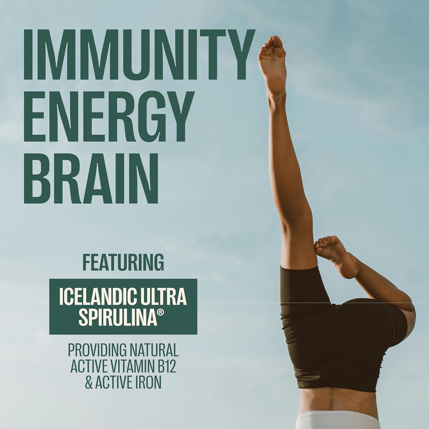 Orlo Immunity Boost Multivitamin for Adults with VIT B12 & B Vitamin Complex, Vegan Vitamin D3 & Icelandic Ultra Spirulina – Fast-Absorbing Immune & Energy Support, Mint Flavour, 60 Servings