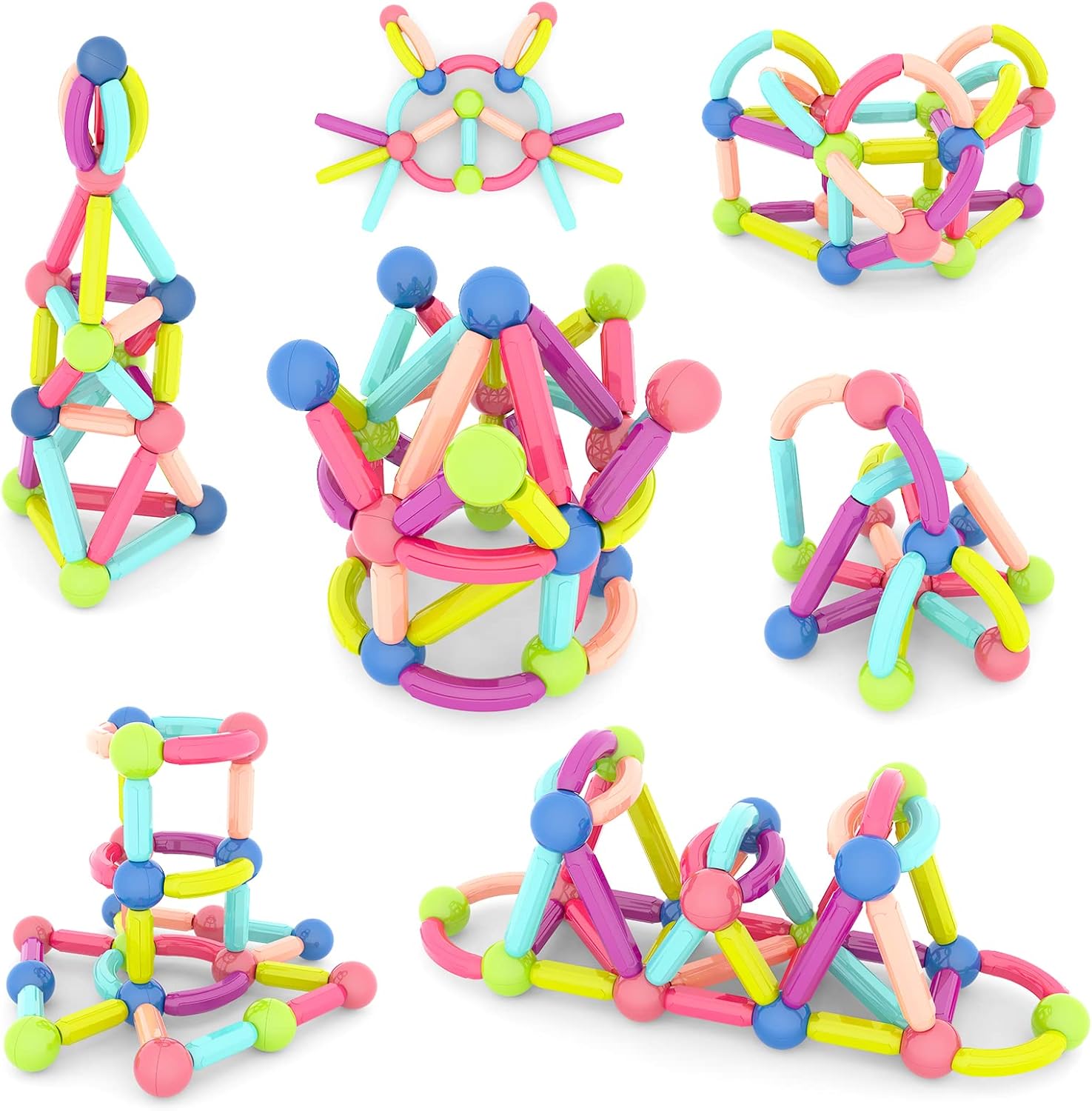 Candycool マグネットおもちゃ 女の子 マグネットブロック 男の子 磁気ブロック 子供 人気 知育玩具 幼児 積み木 組み立て 立体 子供diy 入園祝い 保育園 小学生 孫 贈り物 誕生日プレゼント 出産祝い クリスマスプレゼント かわいい 大きいサイズ 36pcs