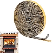 peaceking Fireplace Insert Gasket, 3mm×10mm×3m Wood Seal Self Adhesive Fiberglass Seals for Stove/Fireplace/Oven Pipe/Oven Door/Heat Resistant 550 Degree