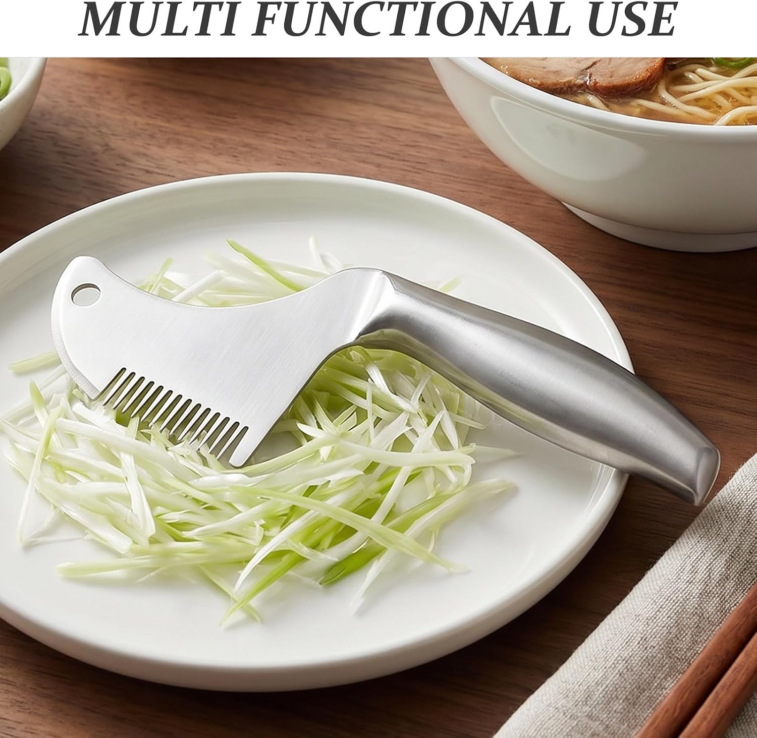 Stainless Steel Onion Chopping Tool for Evenly Sliced Strands
