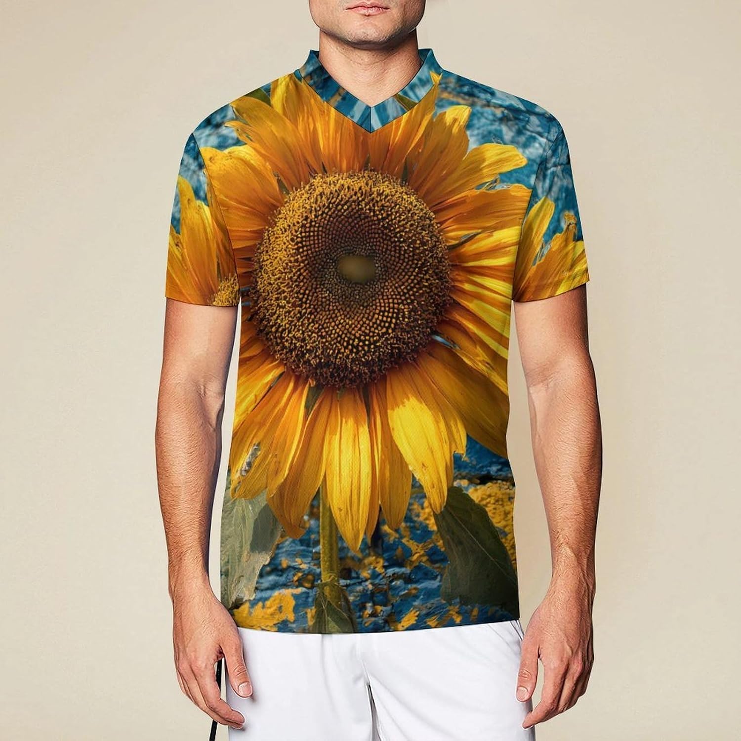 Ukraine Sunflower Ukrainian Personalized Soccer Jersey Mens T-Shirts Sports Tops
