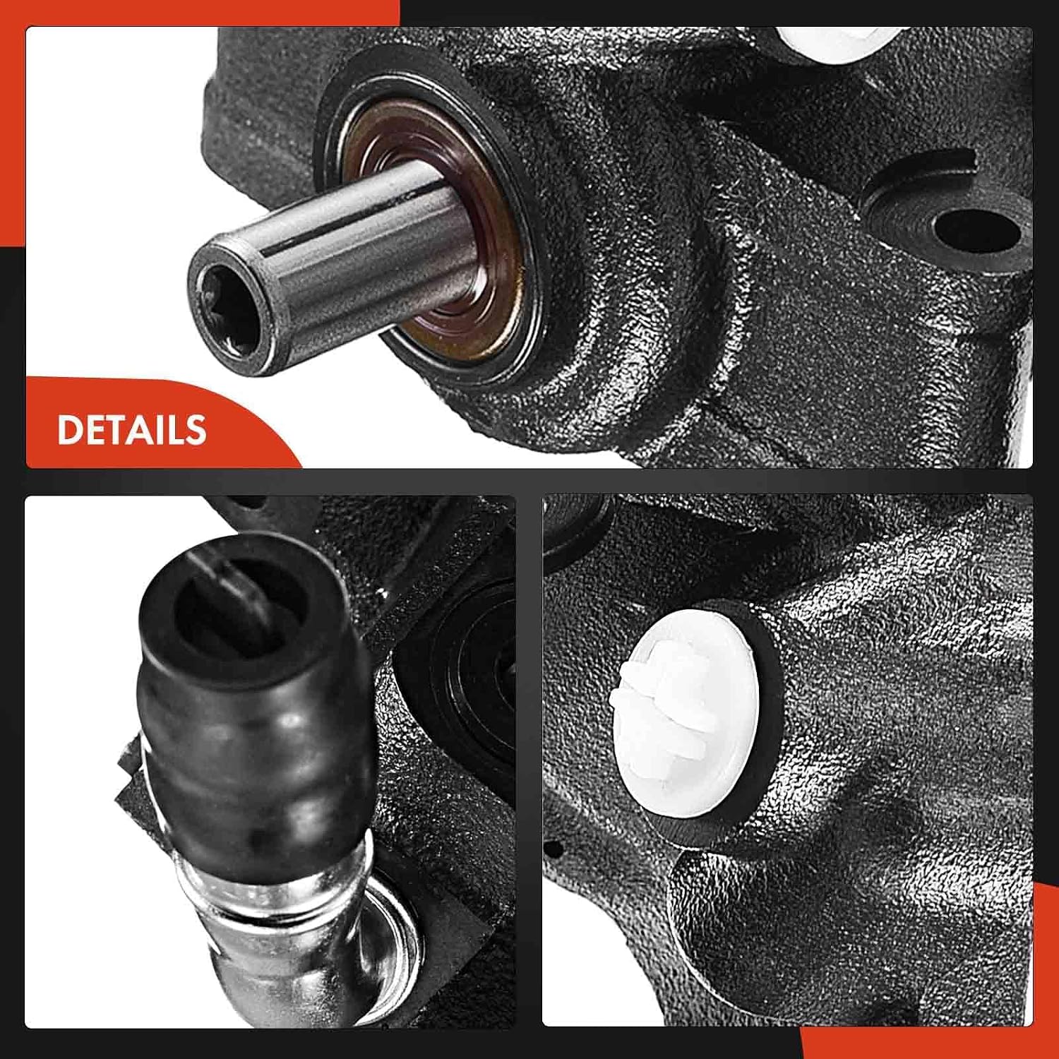 A-Premium Power Steering Pump Compatible with Lincoln LS 2000-2001, Jaguar S-Type 2000-2001, 3.0L 3.9L 4.0L Gas, Replace # XW4Z3A674GBRM