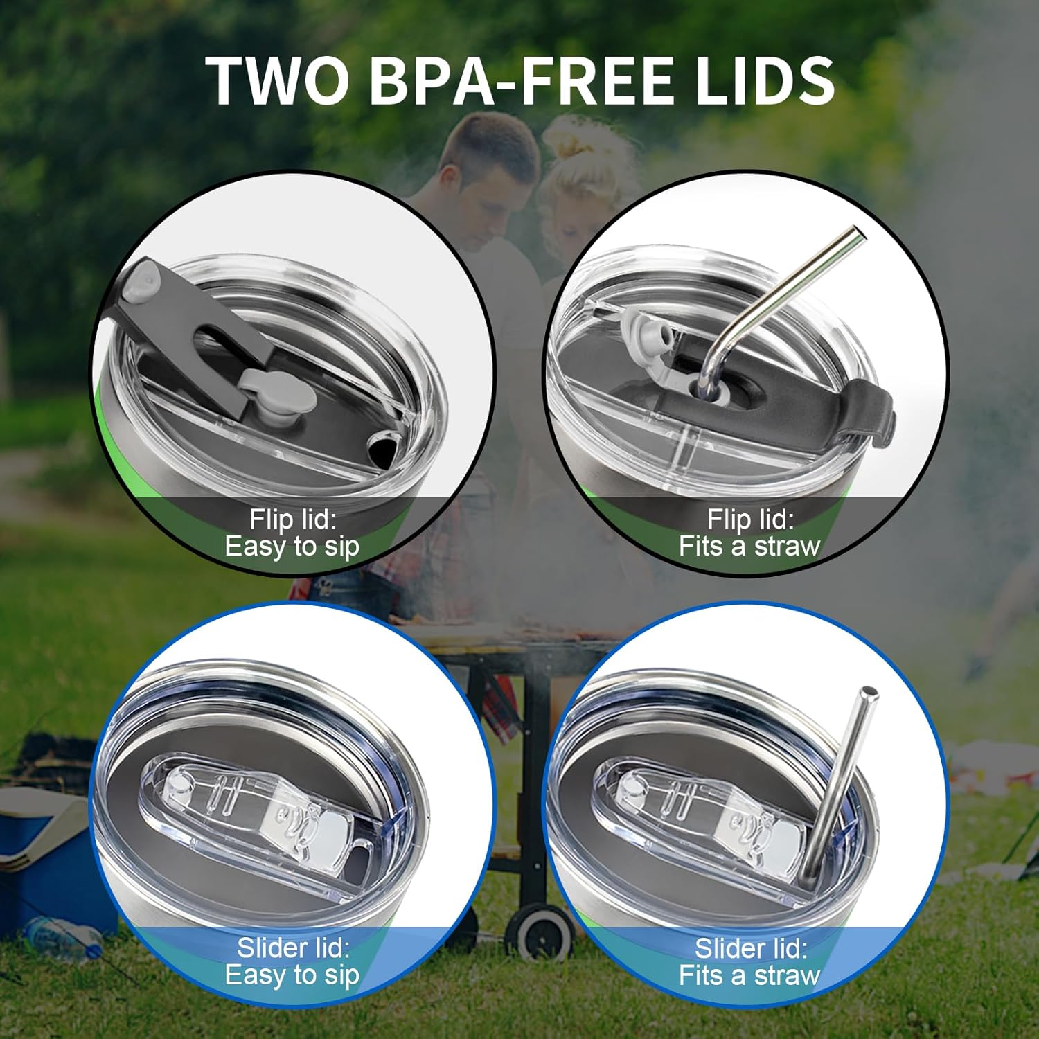 30 oz Tumbler with Lids and Straws Double Wall Vacuum Insulated Tumbler Cup,Stainless Steel Leak-proof Thermal Tumbler Travel Coffee Mug for Cold and Hot Drinks,Avocado Green - Image 4