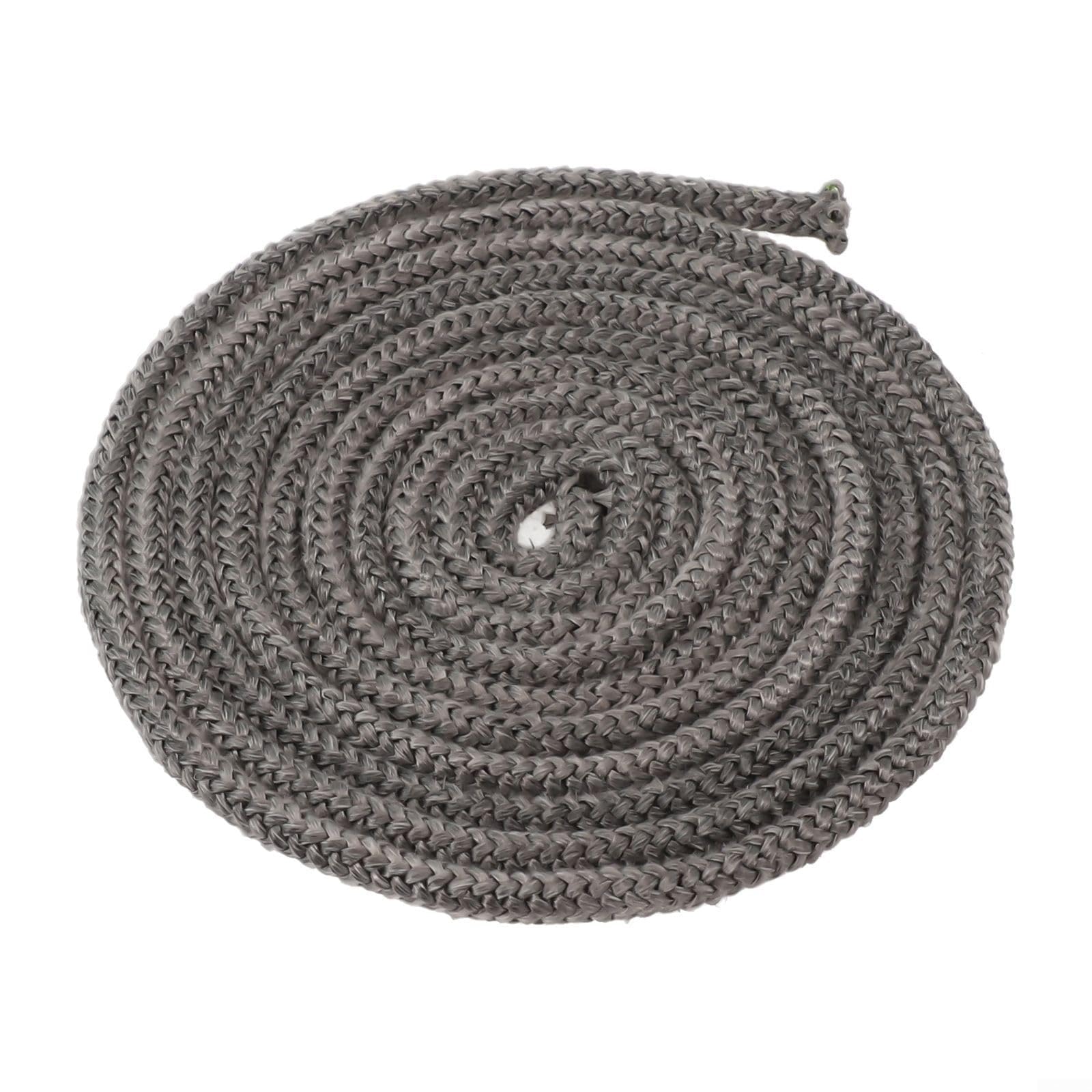 Guarnizione in corda di vetroresina, Corda for bruciatore di tronchi, stufa a legna, guarnizione for porta tagliafuoco, in fibra vetro, nera, dimensioni multiple(8mm x 3m)