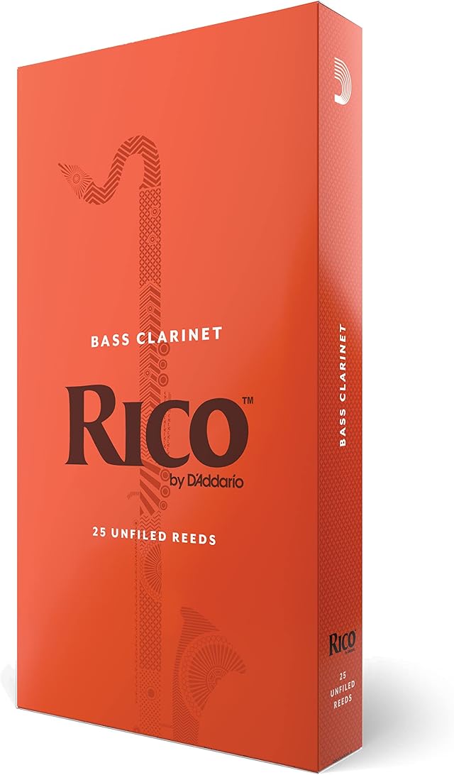 D’Addario Woodwinds - Rico Bass Clarinet Reeds - REA2520 - Strength 2.0, 25-Pack