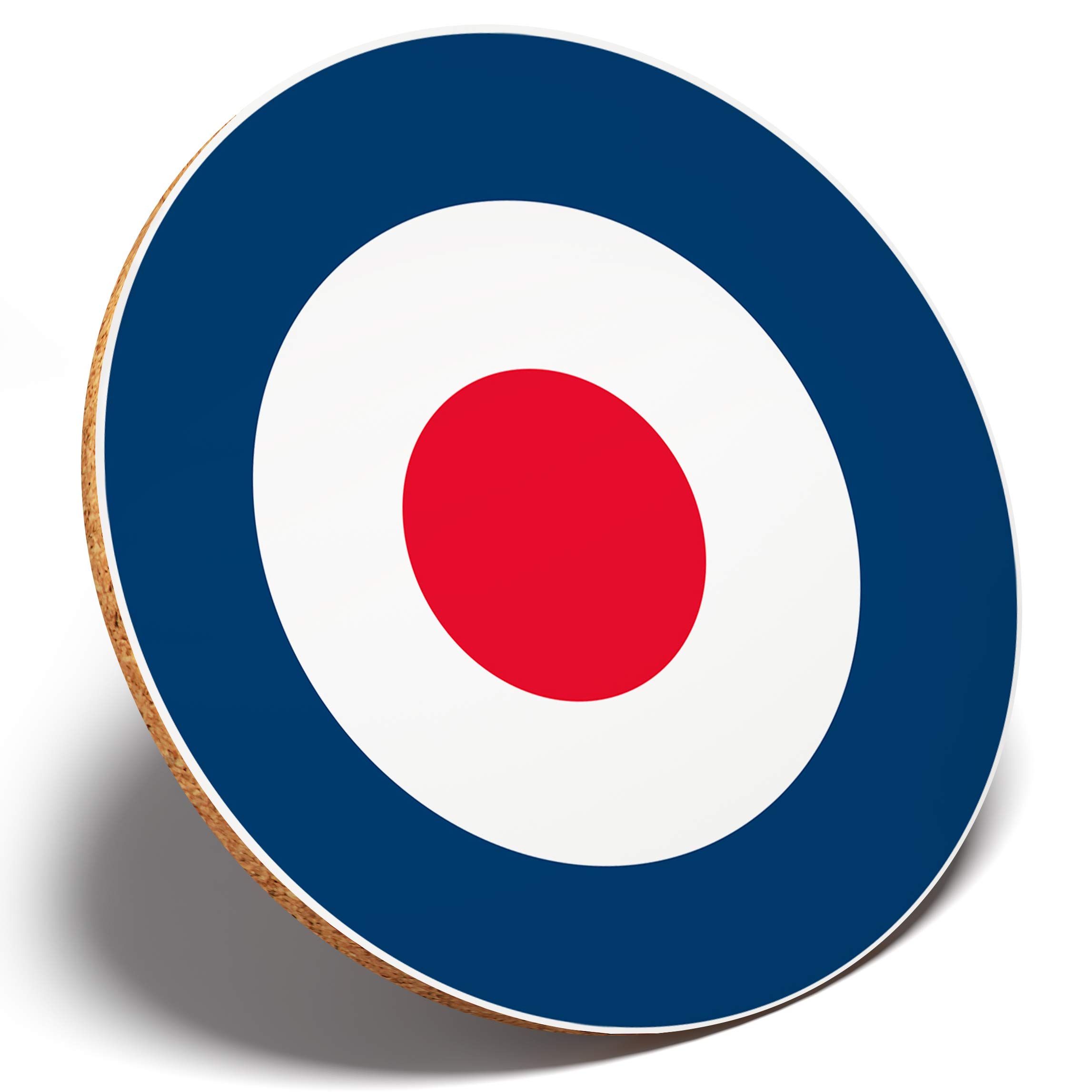 Destination Vinyl Coasters Multicolor 1 X Raf Roundel Symbol Mod Retro - Round Coaster Kitchen Student Kids #0215