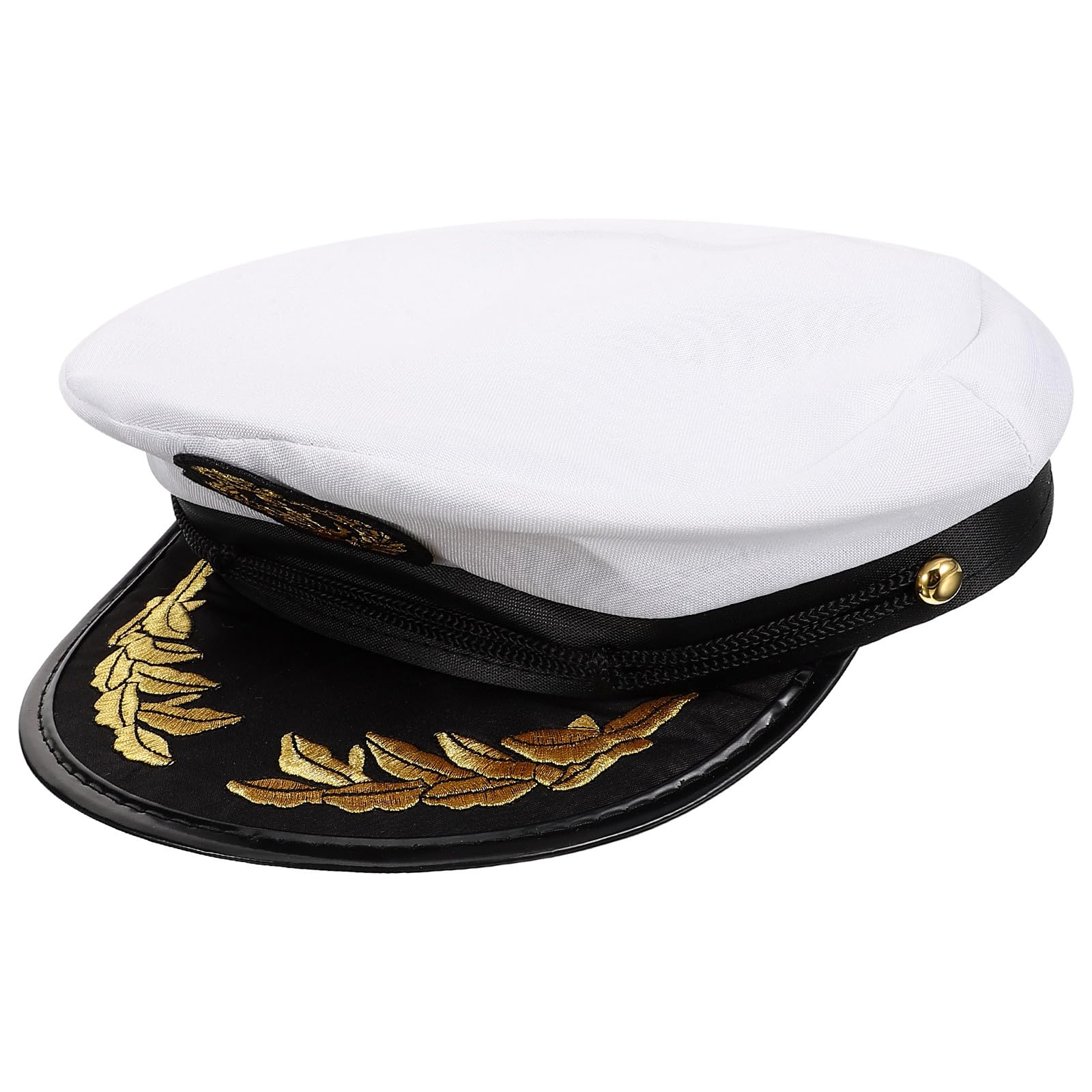 NOLITOY Gorra de Capitán Talla M 56-58 CM para Disfraz Náutico Infantil Unisex Sombrero de Yate Ajustable para Fiestas y Eventos Marinos