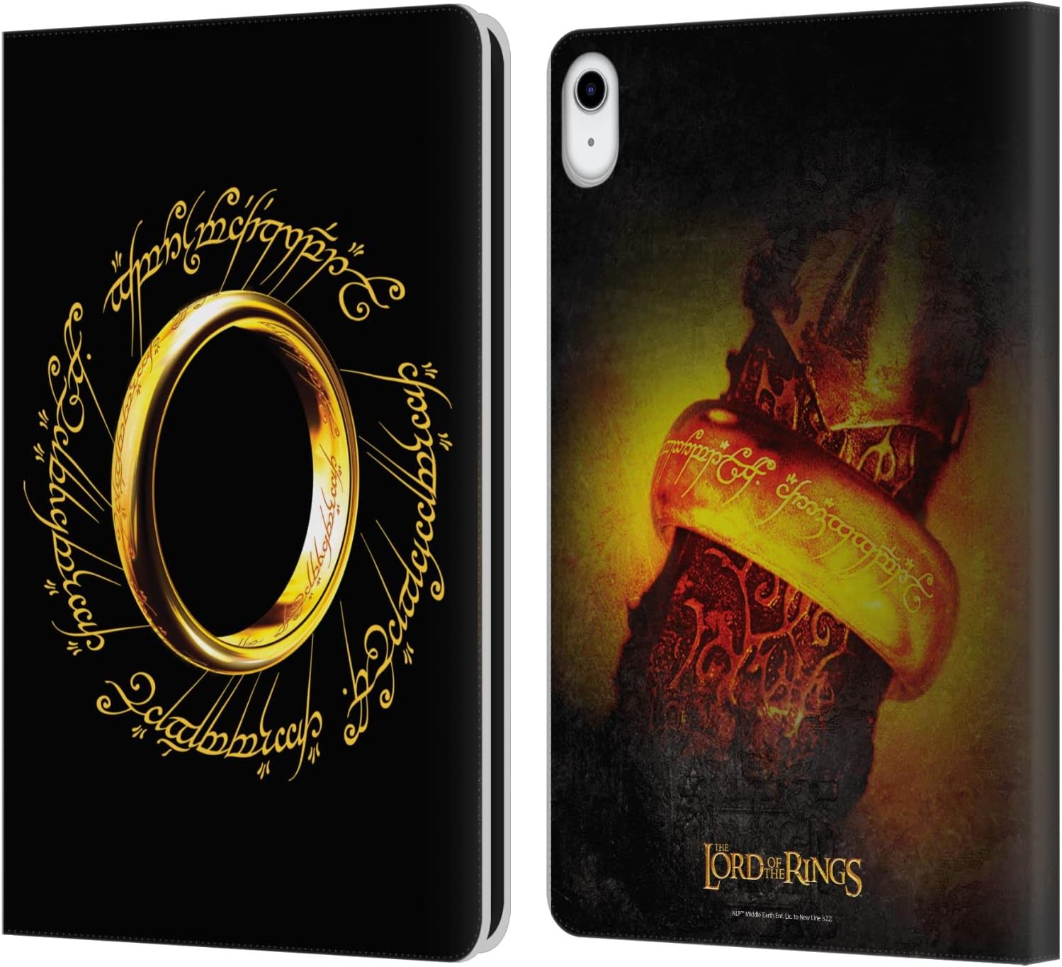 Head Case Designs Officially Licensed The Lord of The Rings The Fellowship of The Ring One Ring Graphics Leather Wallet Case Compatible with Apple iPad 10.9 2022/2025