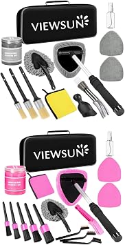 Windshield Cleaner Tool 30 Pcs Car Interior Cleaning Kit, Car Detailing Kit Interior Cleaner, Car Detailing Brushes, Car Cleaning Gel, Inside Cleaning Supplies Accessories for Women Men