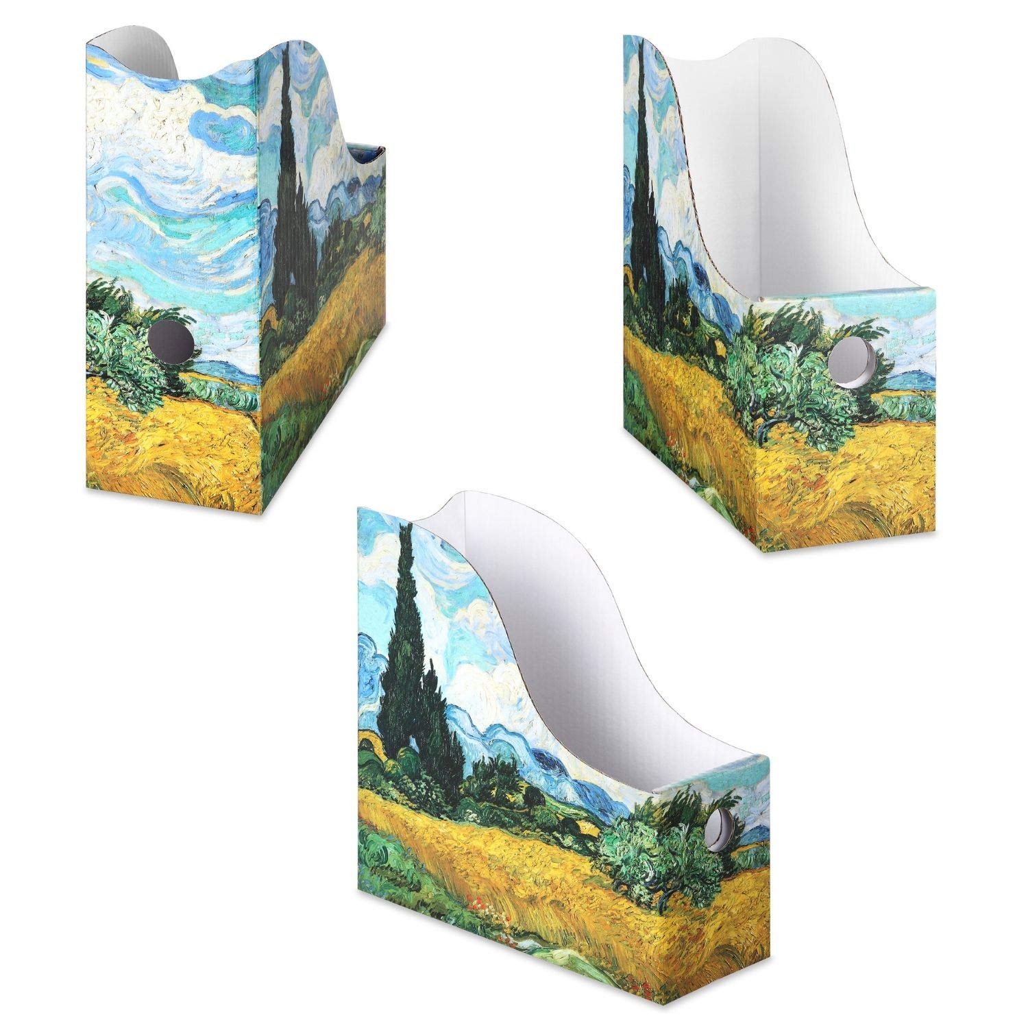 Buy Dunwell Cardboard Magazine Folder Holders (3 Pack, Cypress