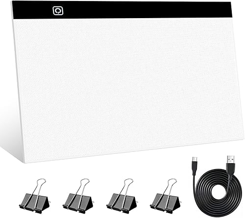 SevenFish Accesorios de pintura de diamantes, almohadilla de luz A3S, tablero de luz mejorado, alto brillo, sin puntos negros, caja de luz de arte