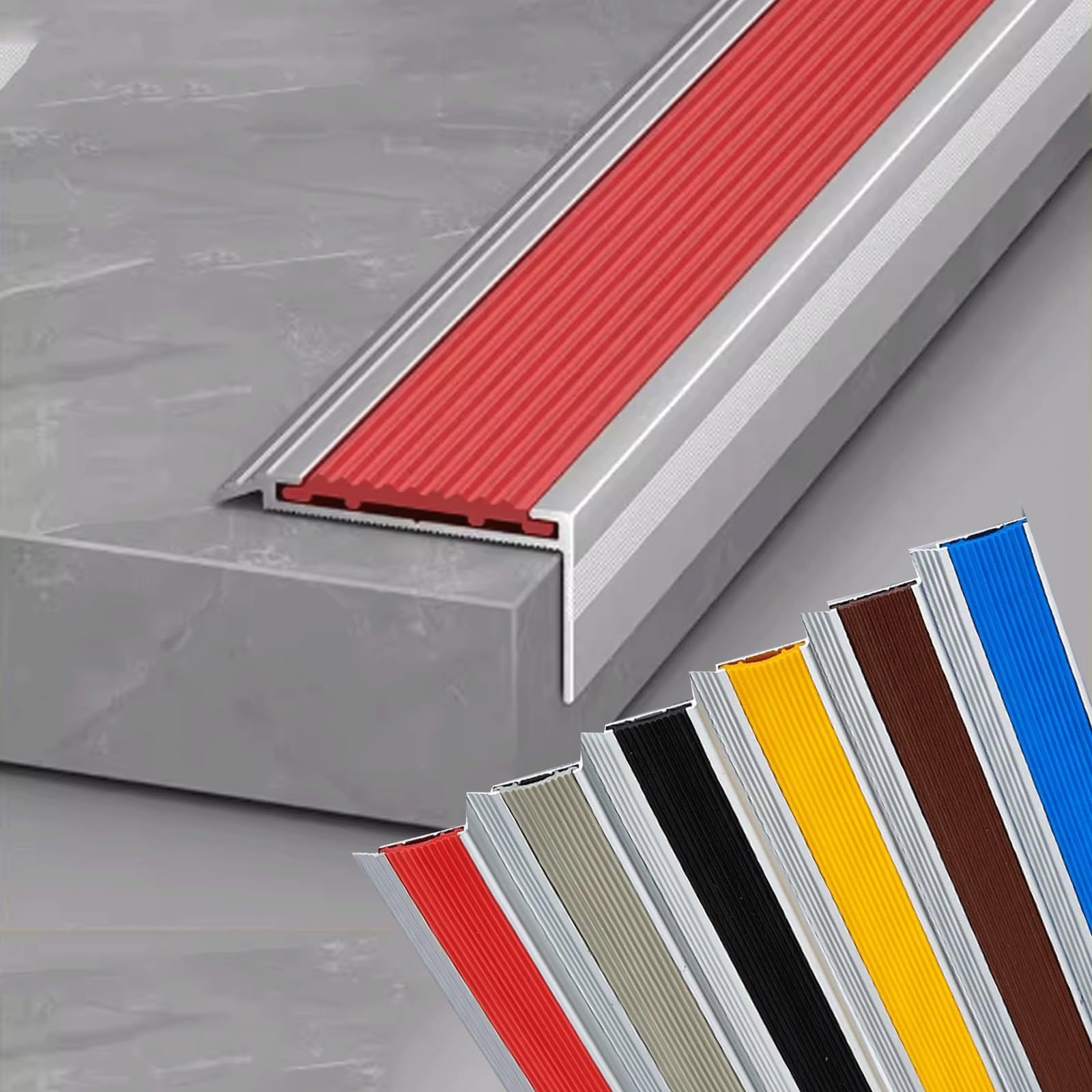 Bandes antidérapantes en métal pour éviter les chutes dans les escaliers