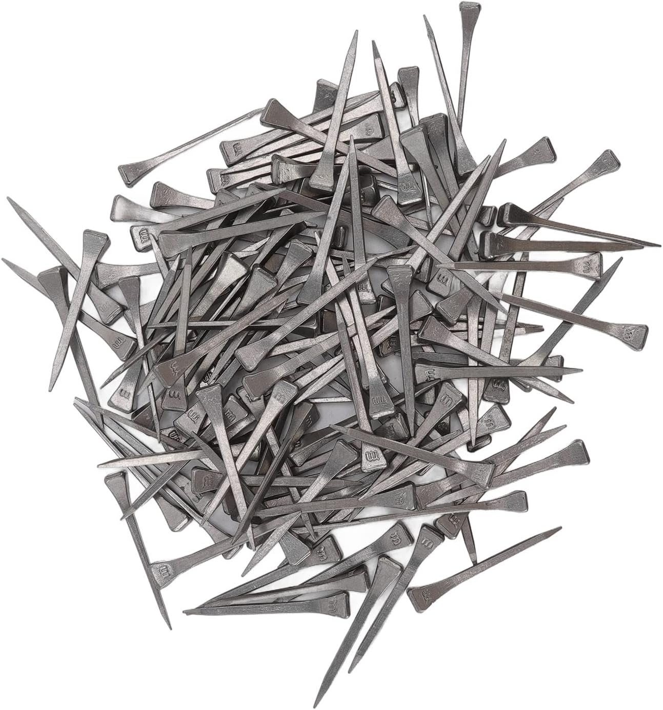 Pwshymi Horseshoe Nails Durable High Tensile Strength for Horse Hoof Nailing Steel 250 Pcs for Horse Owners (Low-Carbon Steel 2)