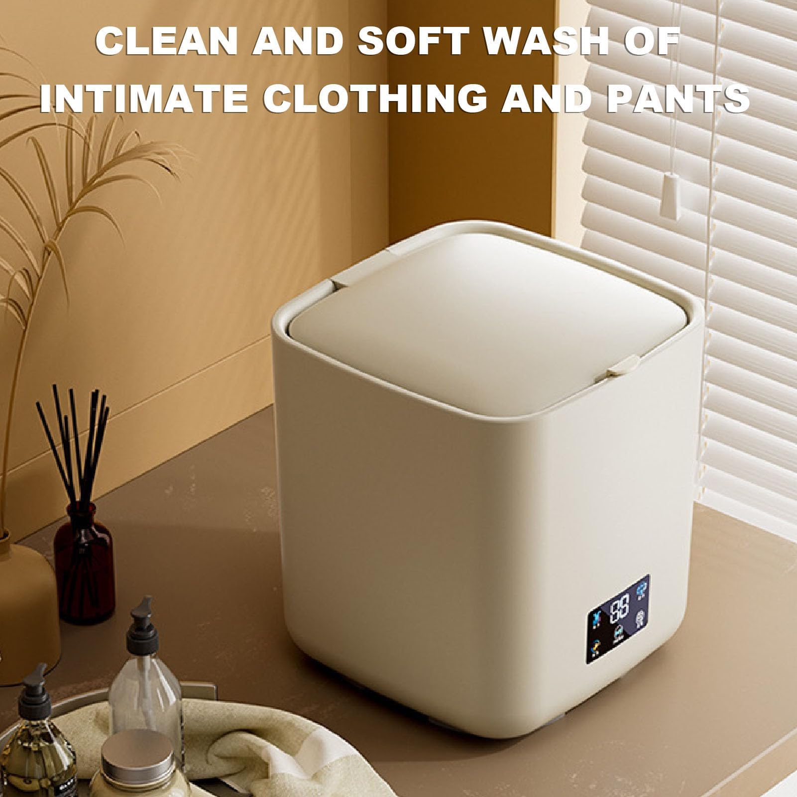 Amazon | 全自動ミニ洗濯機、ポータブル洗濯機、スピン乾燥機付き7L大