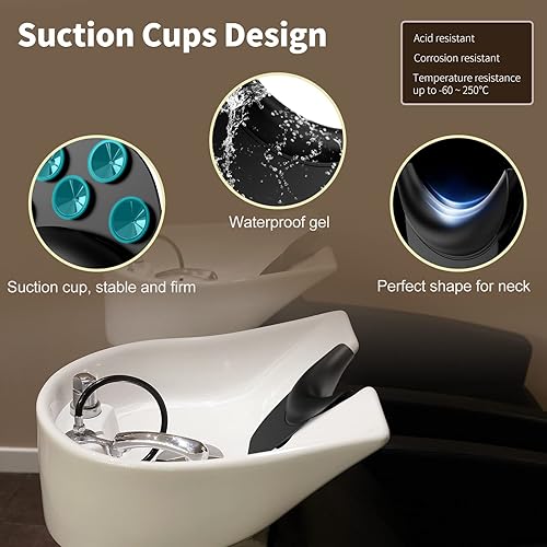 Miniatura 3 de AISEELY - Cojín de cuello para champú, soporte de cuello para tazón de champú, soporte de cuello de champú para fregadero, soporte de cuello