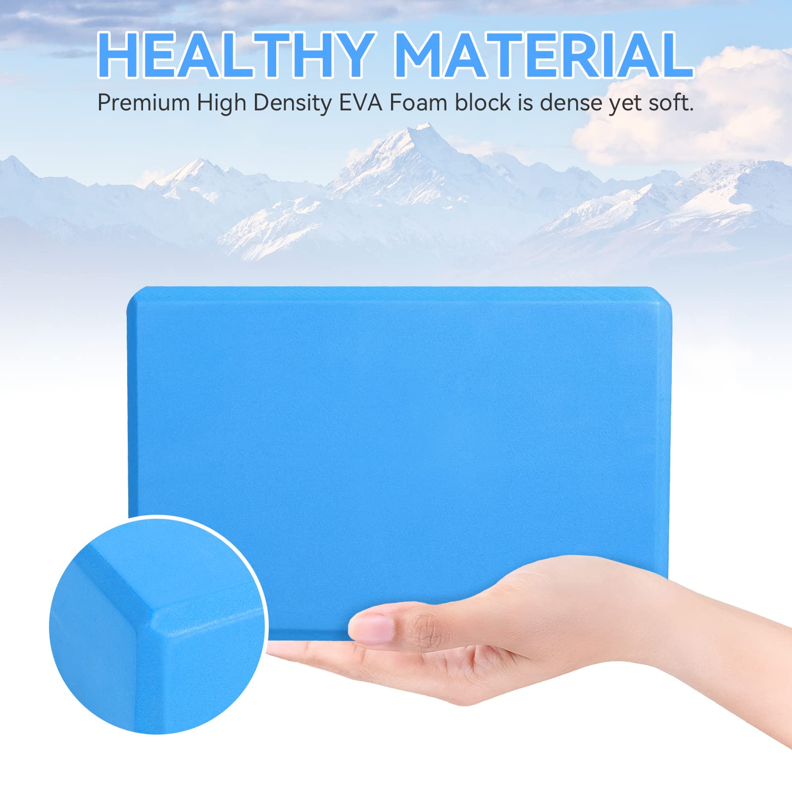 Blocco Yoga In Schiuma Eva - Antiscivolo, Supporto Per Esercizi, Pilates E Stretching