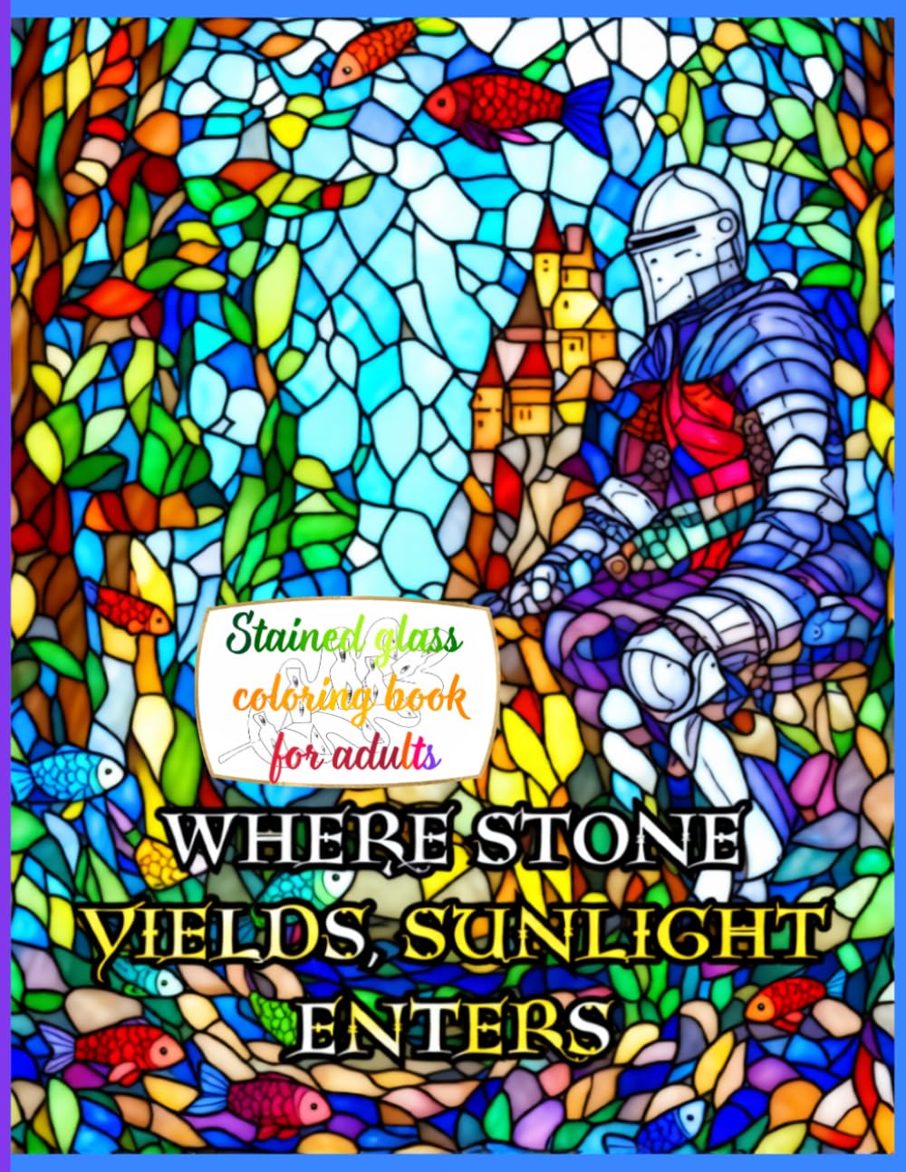 Stained glass coloring book: for adults