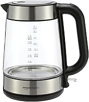 Vista 7 de Yaxa Basics Hervidor eléctrico con jarra de vidrio para té y café, sin BPA, ebullición rápida, apagado automático, 1.1 cuartos, 1500W, vidrio