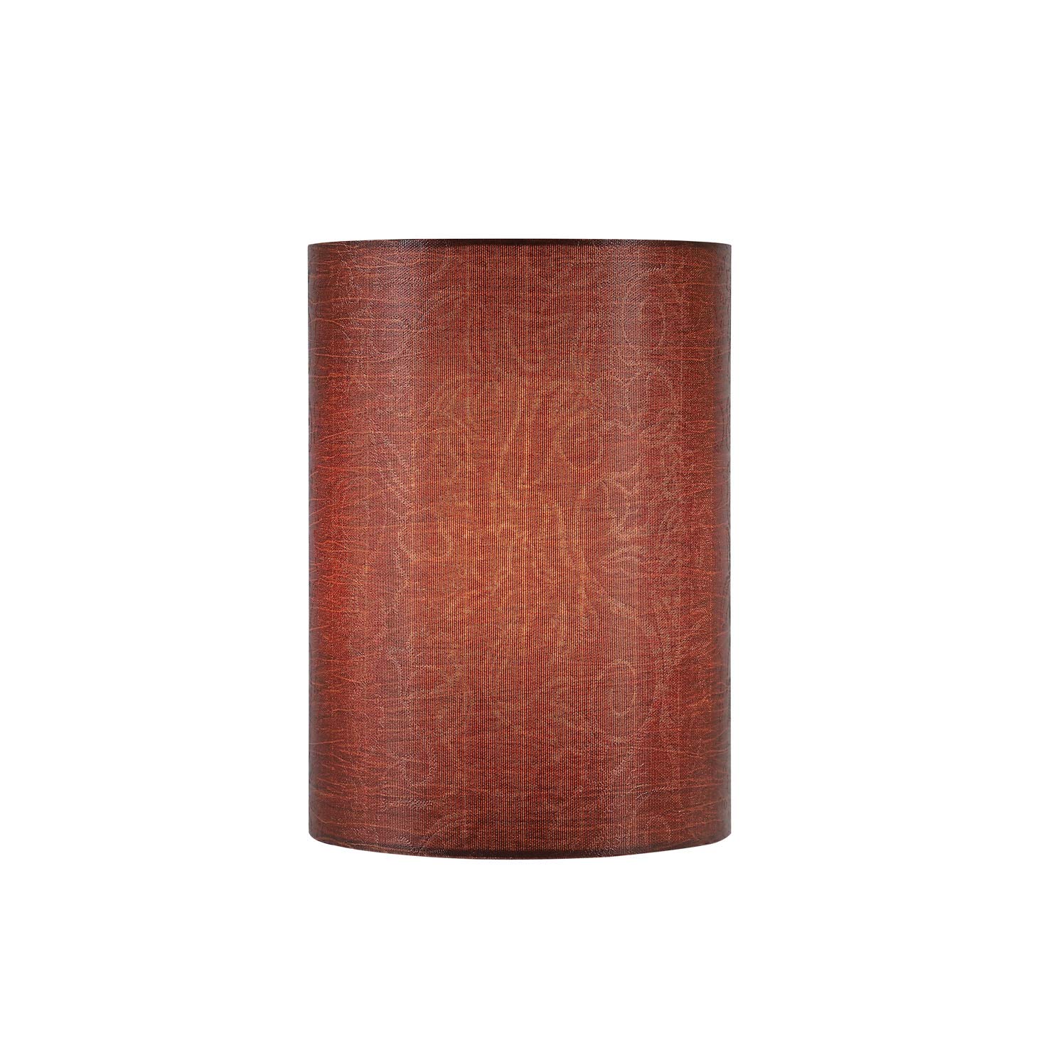 Aspen Creative 31402A przejściowy bęben (cylinder) kształt pająka konstrukcja klosz lampy w kolorze brązowym, 20 cm szerokości (20 cm x 20 cm x 28 cm)