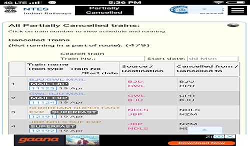 Train Enquiry