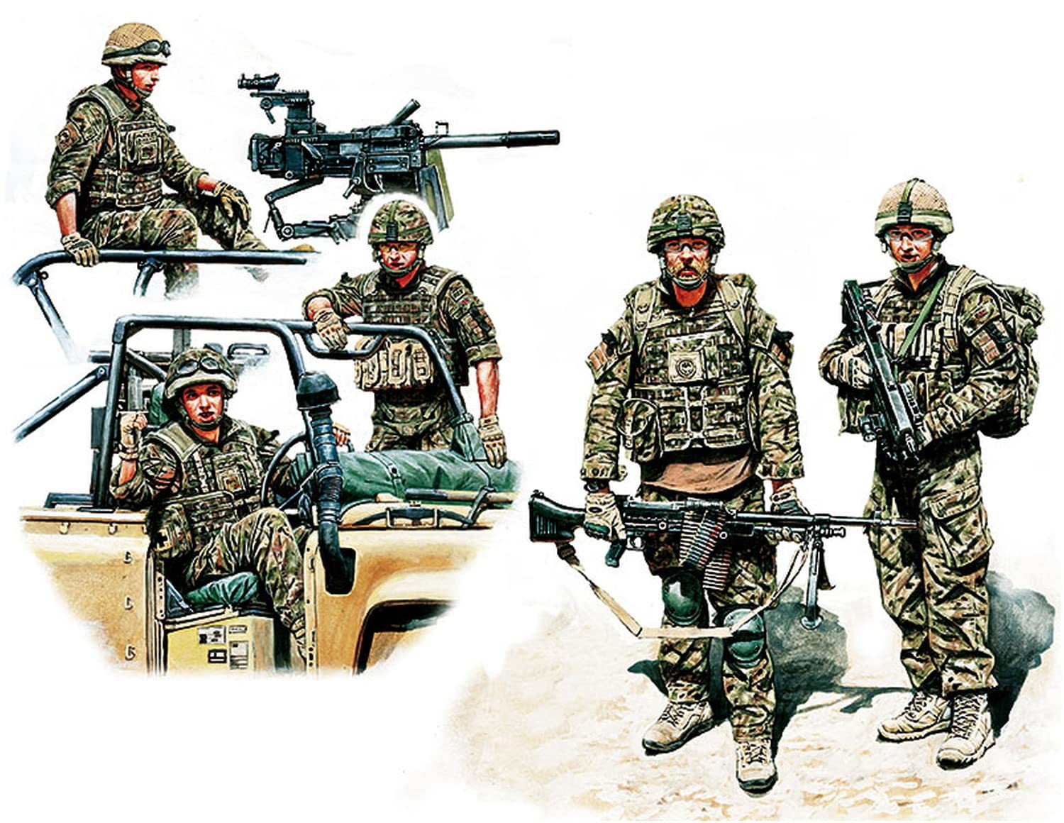 実物イギリス軍装備一式 35361 イギリス軍 戦車乗組員、歩兵用武器セット – Miniart