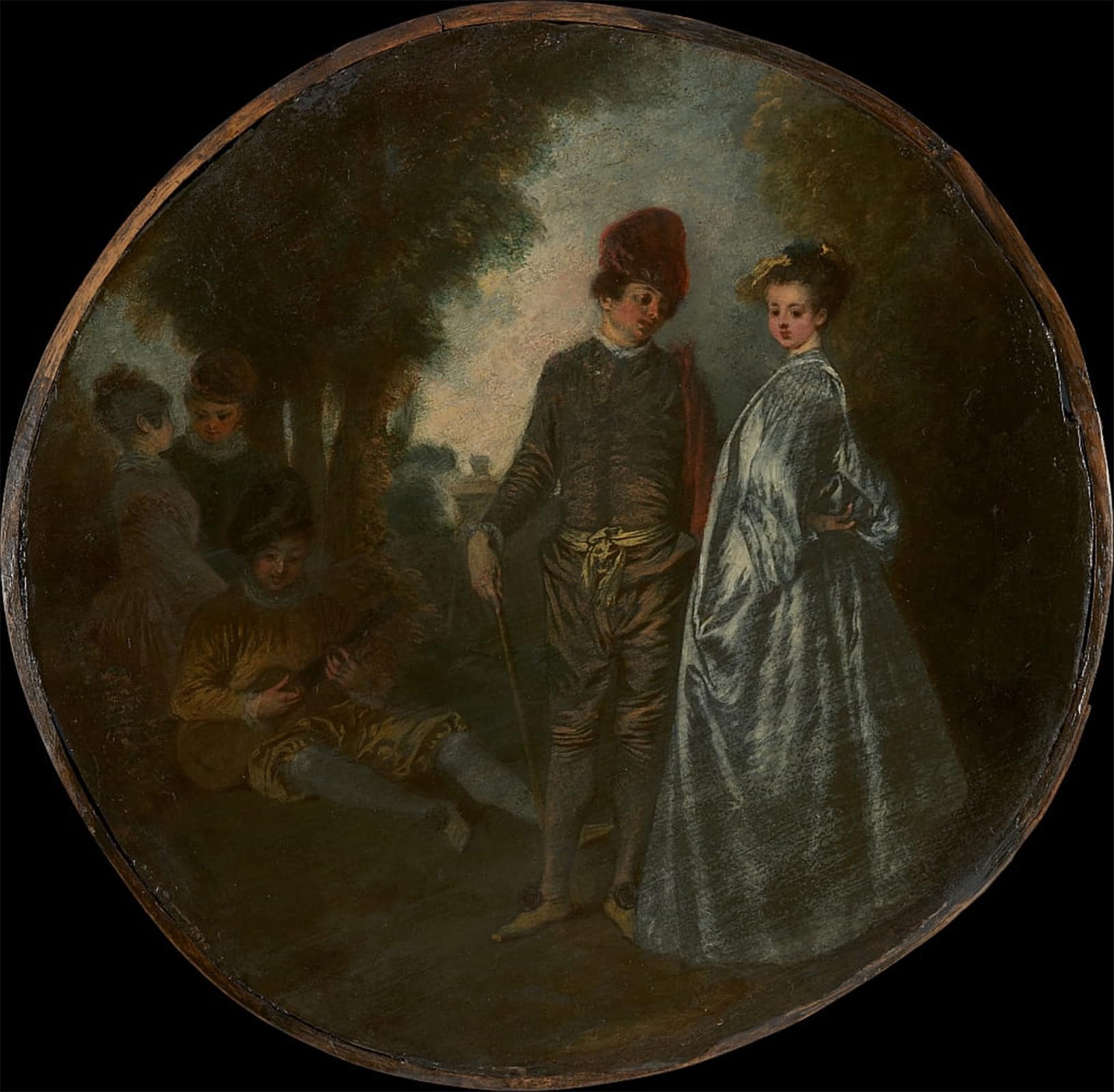 SERENDIPITP Vintage Picture Print on Canvas Wall Art Poster the Cascade by Jean Antoine Watteau Artwork Print Poster for Wall Decor 60x90cm