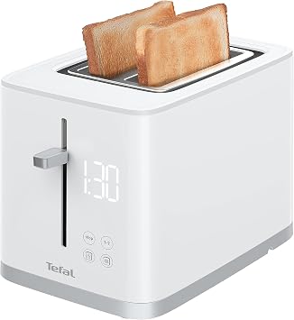 Tefal TT6931 Sense Ekmek Kızartma Makinesi | 7 Kızartma Kademesi | Dijital Ekran | Geri Sayım | Isınma/Buz Çözme | Kırıntı Tepsisi | Durdurma Tuşu | Beyaz