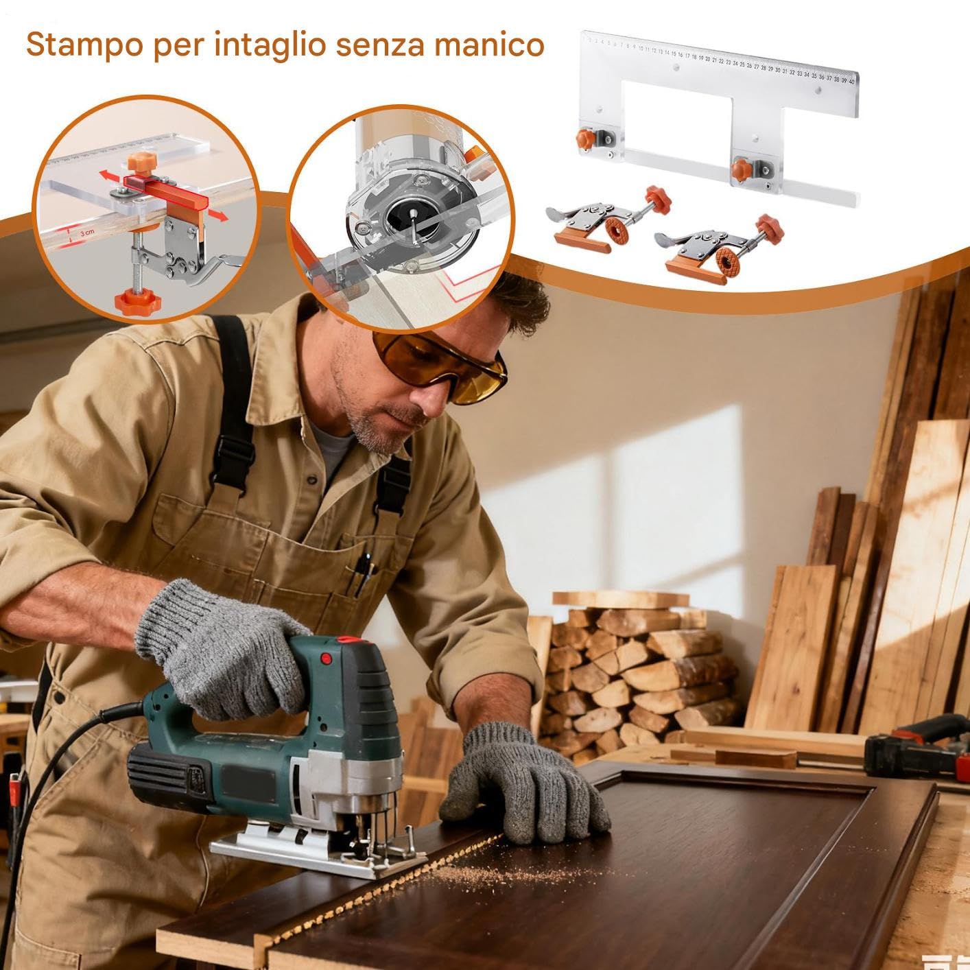 Utensile Per Scanalature Antiscivolo | Di Lavorazione Del Legno Da Officina Domestica Per Professionisti Falegnami Appassionati Del Fai Da Te E Contraenti