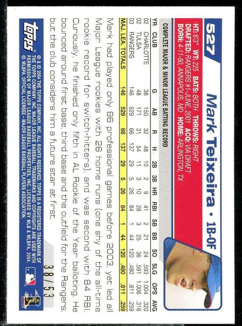 Mark Teixeira Card 2004 Topps #527 - Slabbed Baseball Cards