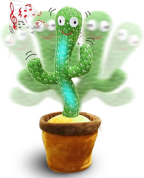 MAGIC SELECT Cactus Danzante. Peluche Parlante che Balla e Ripete la Tua Voce. Cactus di Peluche. Giocattolo con 120 Canzoni. Regali per Bambini. Funziona con batterie AA (Non Incluse) - 1