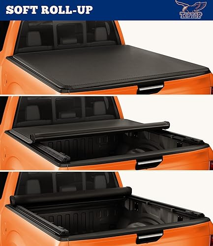 Miniatura 10 de TIPTOP Cubierta rígida de tres pliegues para caja de camioneta FRP en la parte superior para Tundra 2022 2023 5.5 pies (66.7 pulgadas) con sistema