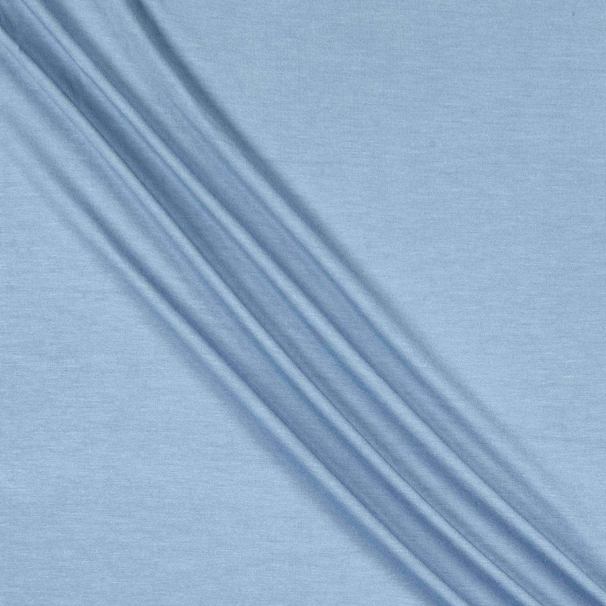 Telio Stretch Bamboo Rayon Jersey Knit Blue Chalk Fabric by the Yard