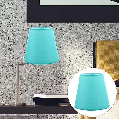 Miniatura 9 de Pantalla de lámpara pequeña para lámpara pequeña, pantalla de tela de barril para lámpara de mesa, pantalla de repuesto con clip en la pantalla de