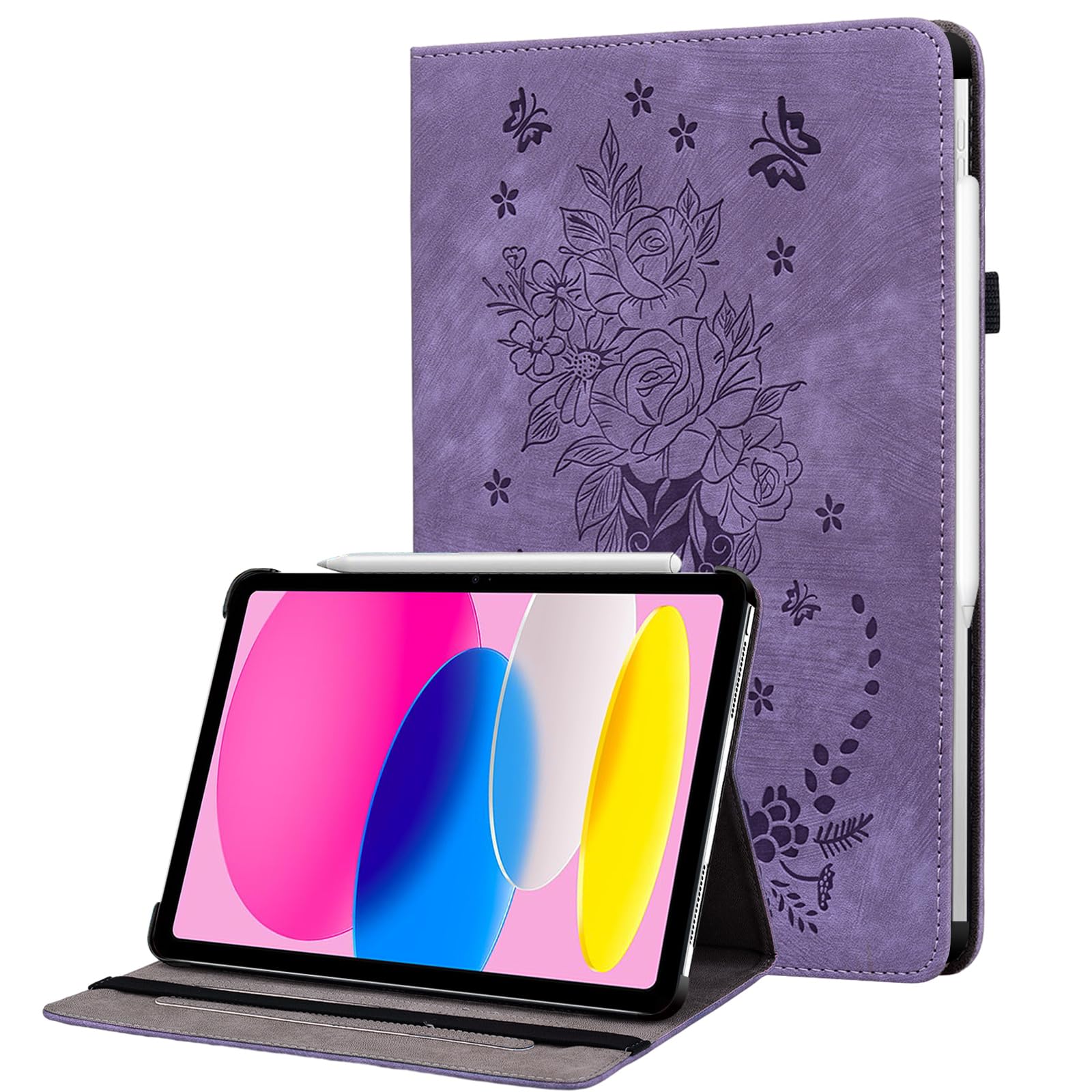 Étui pour iPad 10e génération violet pour travailler au café - 8