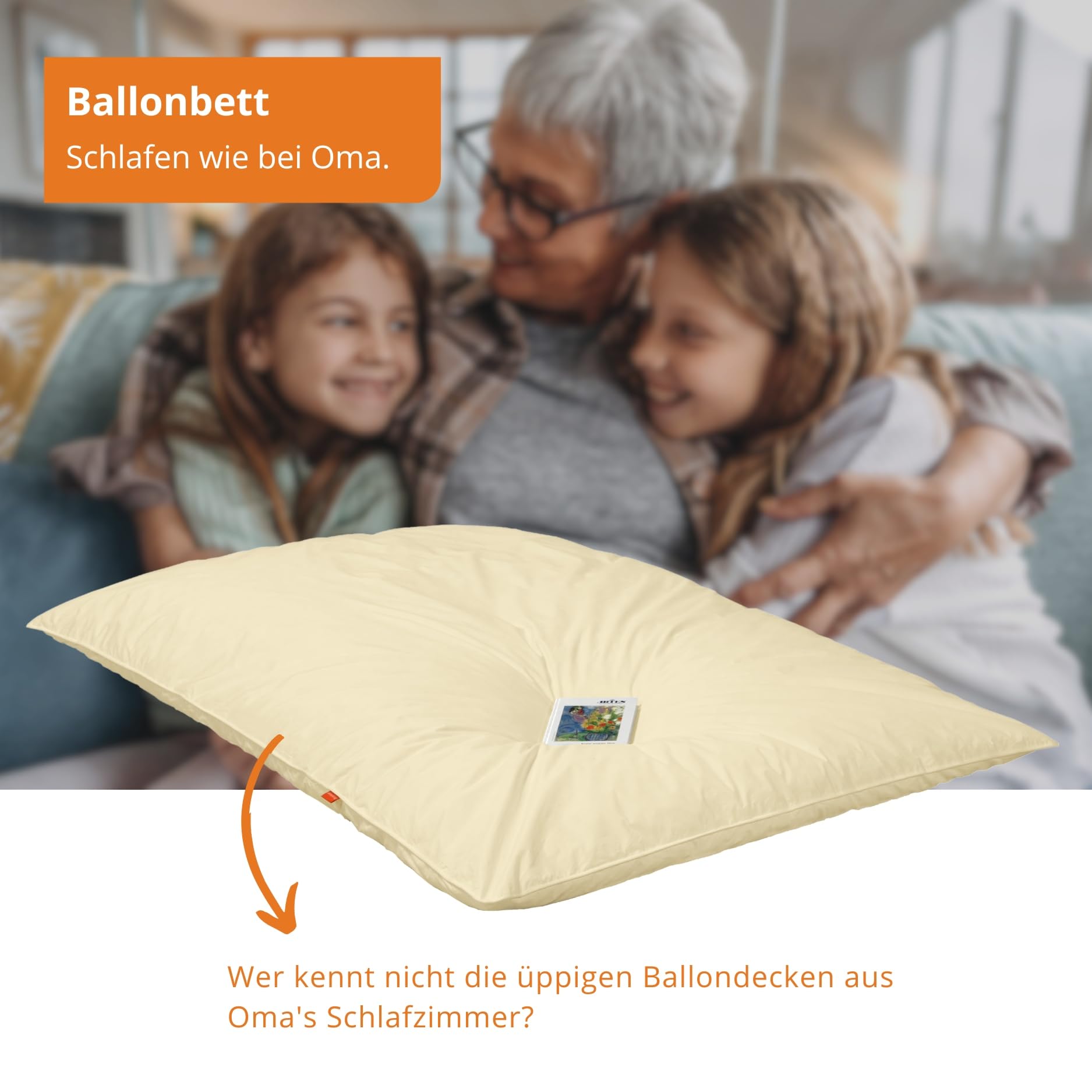 sleepling Ballonbett 135x200 cm, 100% Neue Federn, Winterdecke, Federbettdecke, Bettdecke Winter, Winterbettdecke, Decke 135x200cm, Downpass, Nomite, Made in EU, waschbar bis 60 Grad