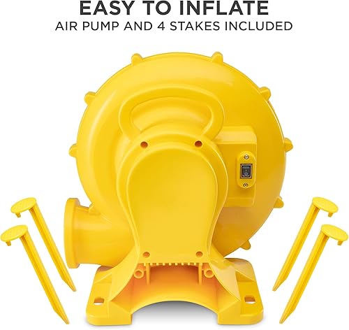 Miniatura 6 de Sunny & Fun Parque acuático inflable de un solo anillo  Resistente para la diversión al aire libre  Pared de escalada, tobogán y piscina profunda