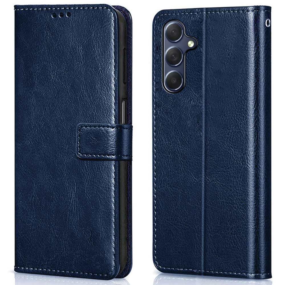 TOUCCH Flip case for Samsung Galaxy m34 5g| Leather Finish Cover & Flexible Stand Design | Card and Money Pocket | Blue (B0D81T96ZV) Amazon Price History, Amazon Price Tracker