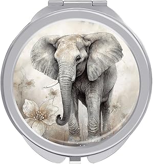 Espejo de maquillaje de viaje de elefante con...