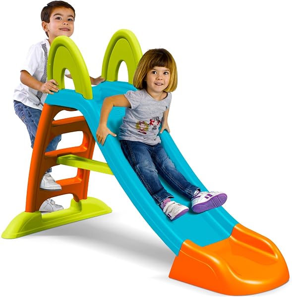 FEBER - Tobogán Slide Plus con Agua, con Hueco para la Poner la Manguera, Escaleras Antideslizantes, Resistencia y Fácil Montaje, para Niños Entre 2 y 7 Años, Famosa (FEL08000), Versión Actual - 1