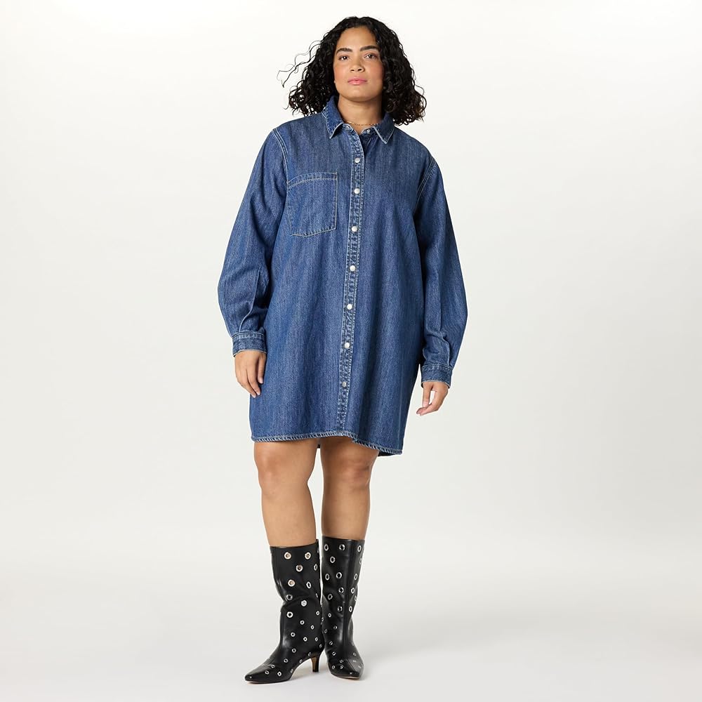 Amazon.com: The Drop Women's Katerina Denim Shirtdress