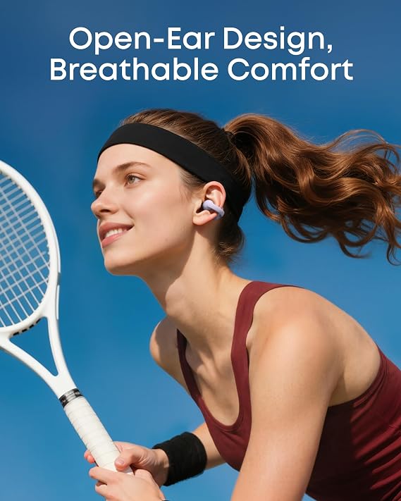 soundcore C50i by Anker, Open-Ear Headphones, Clip-on Earbuds, Ultra-Comfort, FlexiClip Design, 12 mm Drivers for Powerful Bass, AI Clear Calls, 28H Playtime, Secure Fit, Hi-Res, IP55, Bluetooth 6.0