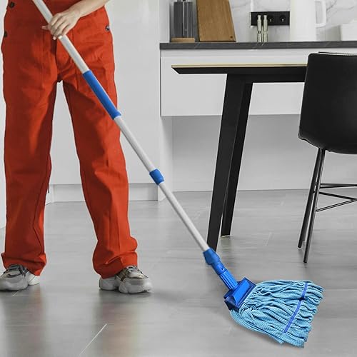 Miniatura 4 de Cabezales de fregona de microfibra reemplazo del cabezal de fregona para limpieza de pisos, fácil de escurrir, azul (paquete de 2)