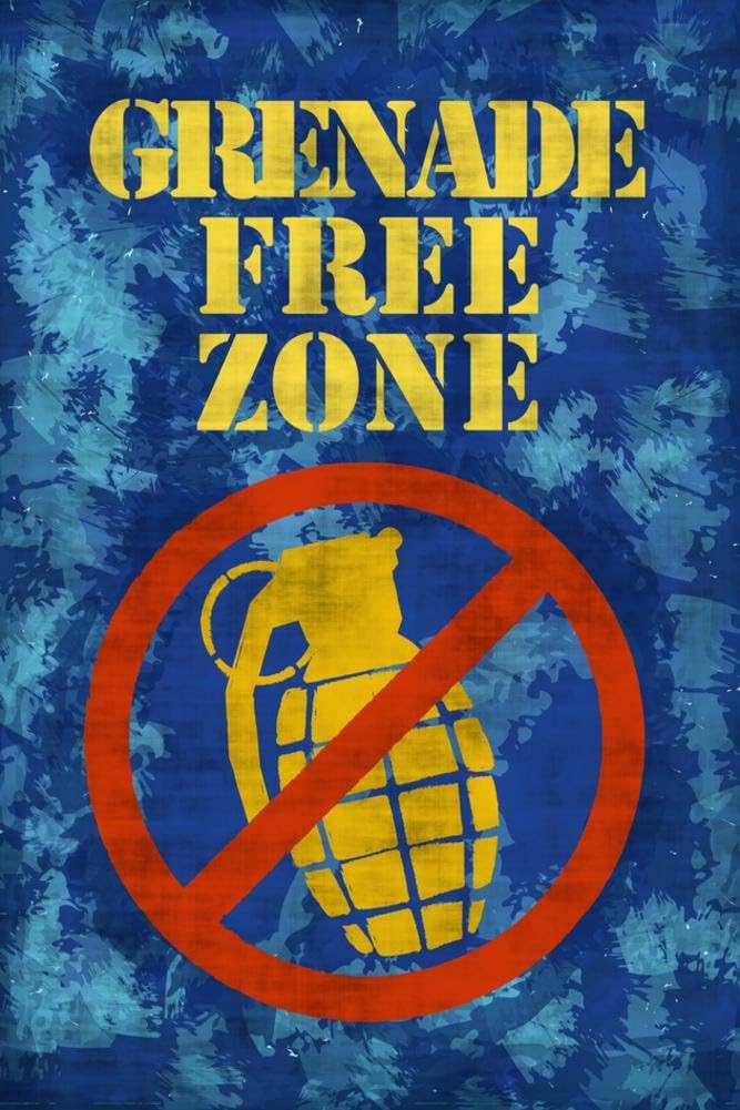 Jersey Shore Grenade Free Zone Blue TV Art Print 24 x 36in